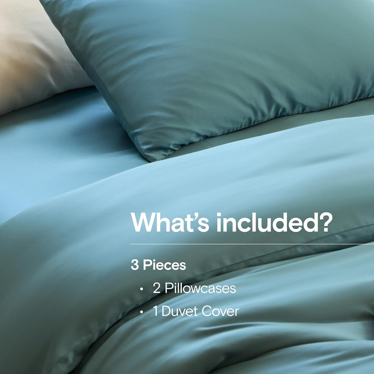DOZ Duvet Cover Set, 100% Viscose derived from Bamboo, Organically Grown, Buttery Soft, Cooling Duvet Covers, High GSM, 1 Duvet Cover and 2 Pillowcases, 106"x90" (Teal, King/Cal King)
