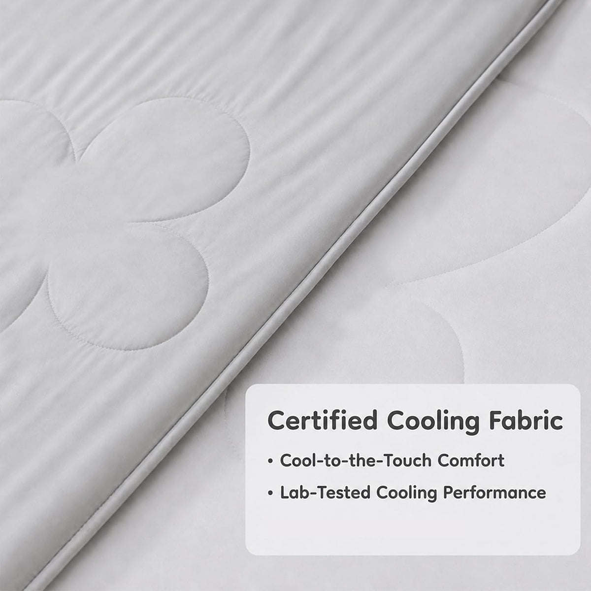 LaffyLo Cooling Blanket for Hot Sleepers, Lightweight Summer Quilt with Breathable Reversible Fabric for Bed, Couch, Dorm and Travel, Machine Washable, Twin Size 60"x80", White & Light Grey