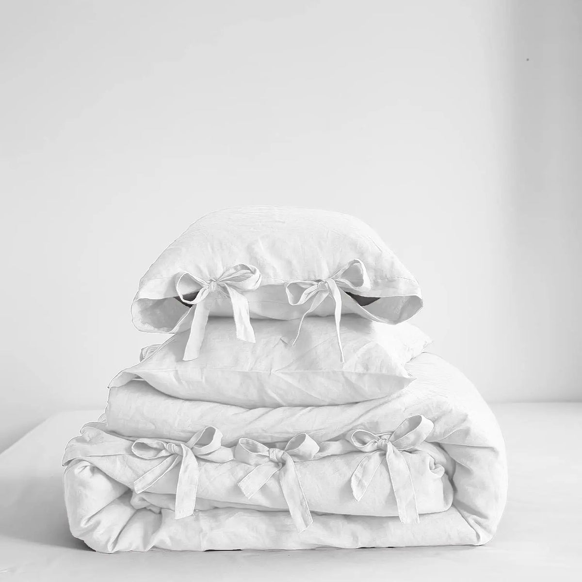 Simple&Opulence 100% Linen Duvet Cover Set, Belgian Flax Cooling Durable Stone Washed Breathable Bedding with Tie Closure, Memorial Day Gift Option