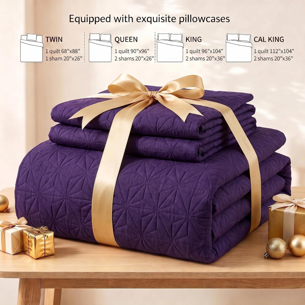 Whale Flotilla Soft King Quilt Bedding Set Lightweight Bedspread