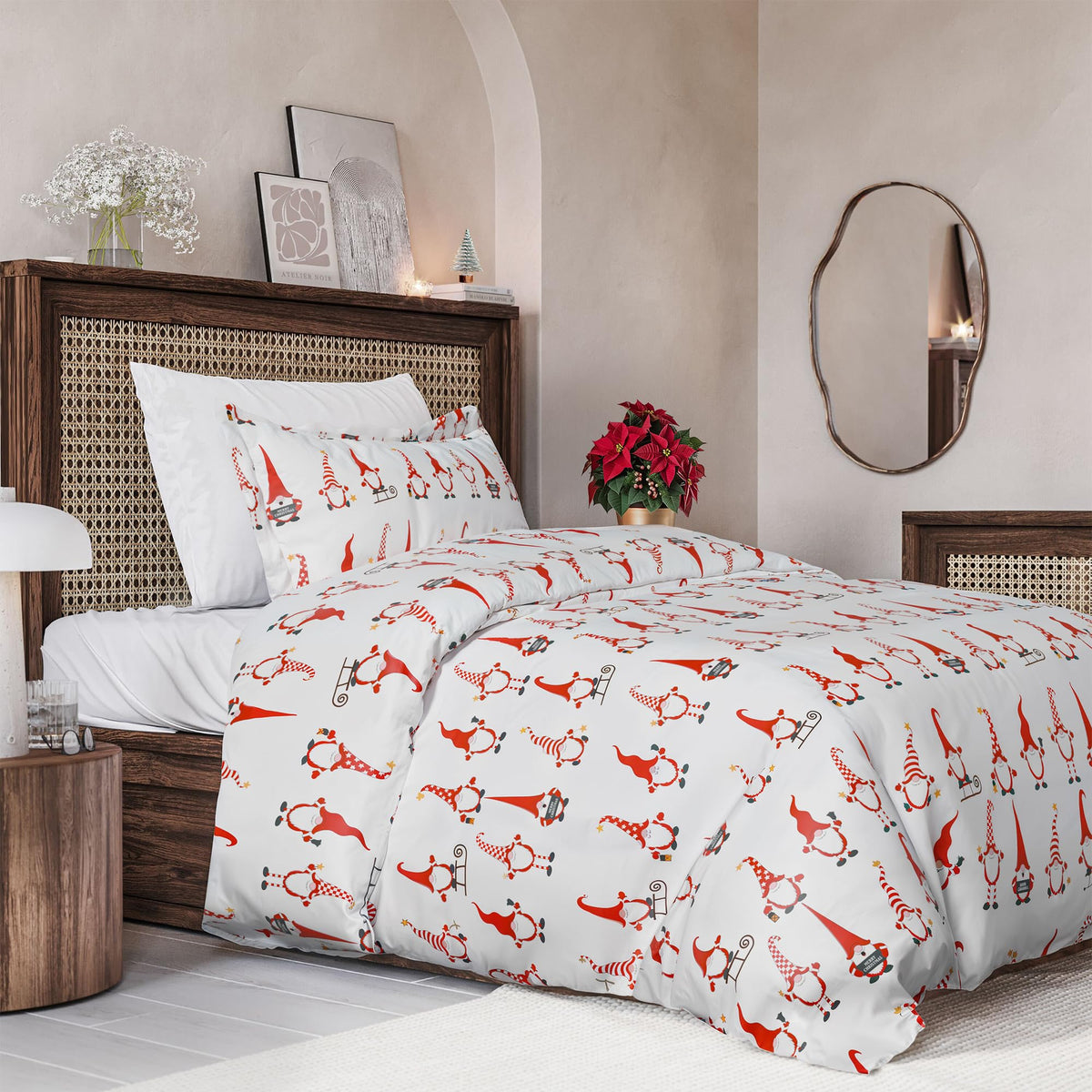 Duvet Cover Queen Size - Extra Soft 3 Piece with Zipper Closure - White