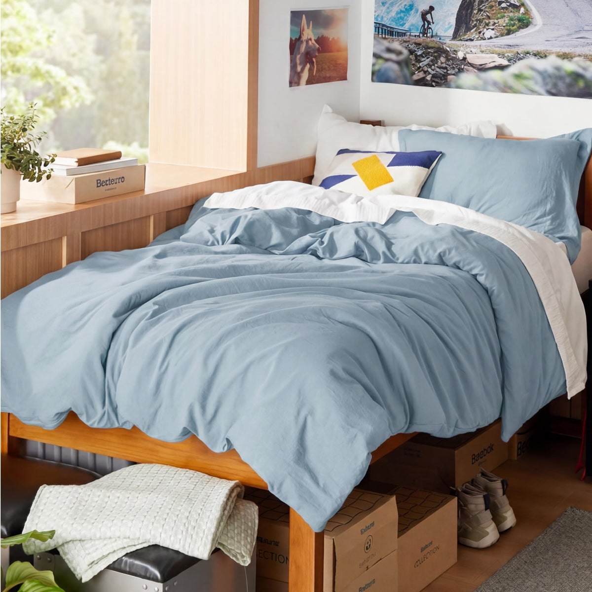 Bedsure Prewashed Duvet Cover Full, Cotton-Like Soft Bedding Set, White
