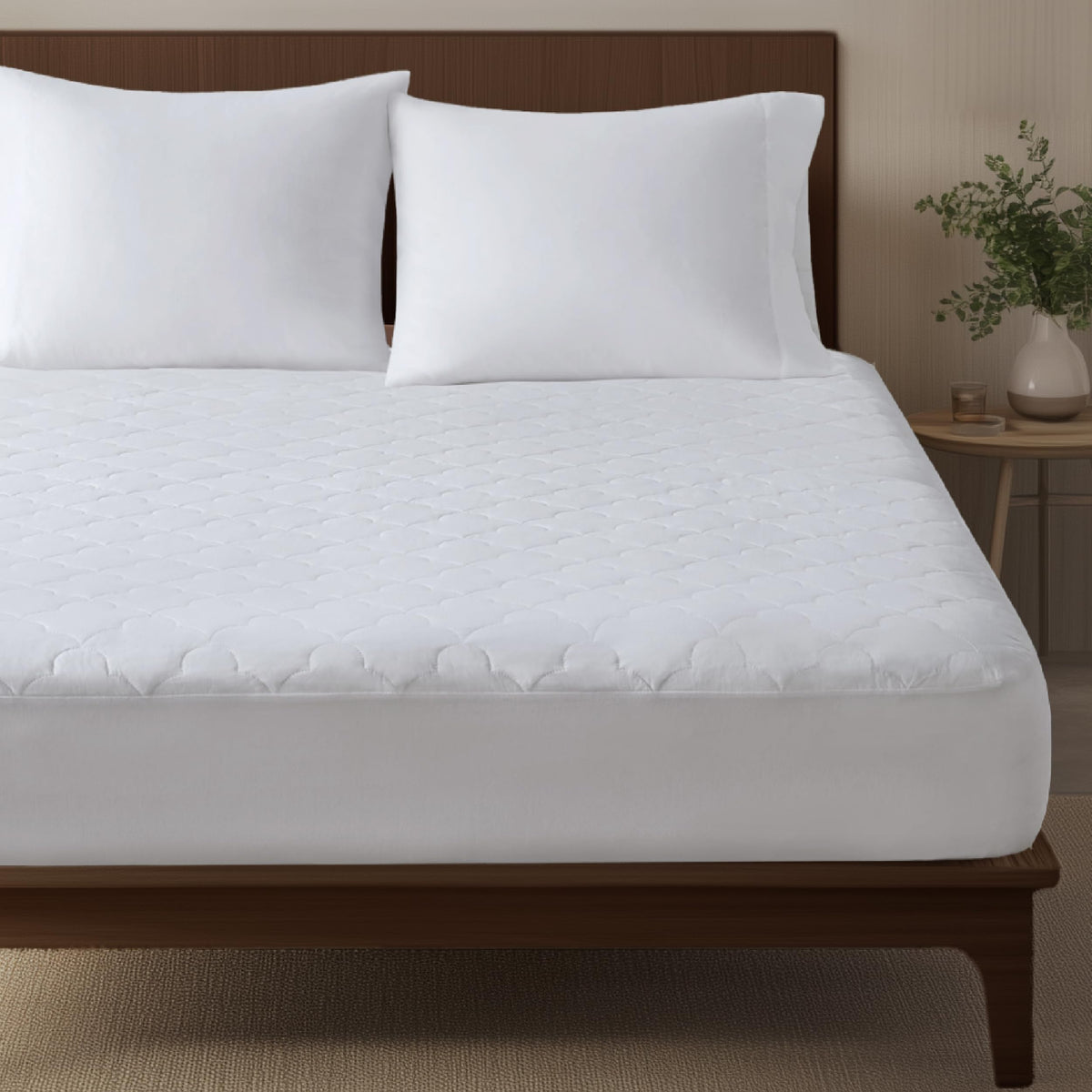 Sleep Philosophy King Size Mattress Pad, 100% Cotton Mattress Protector