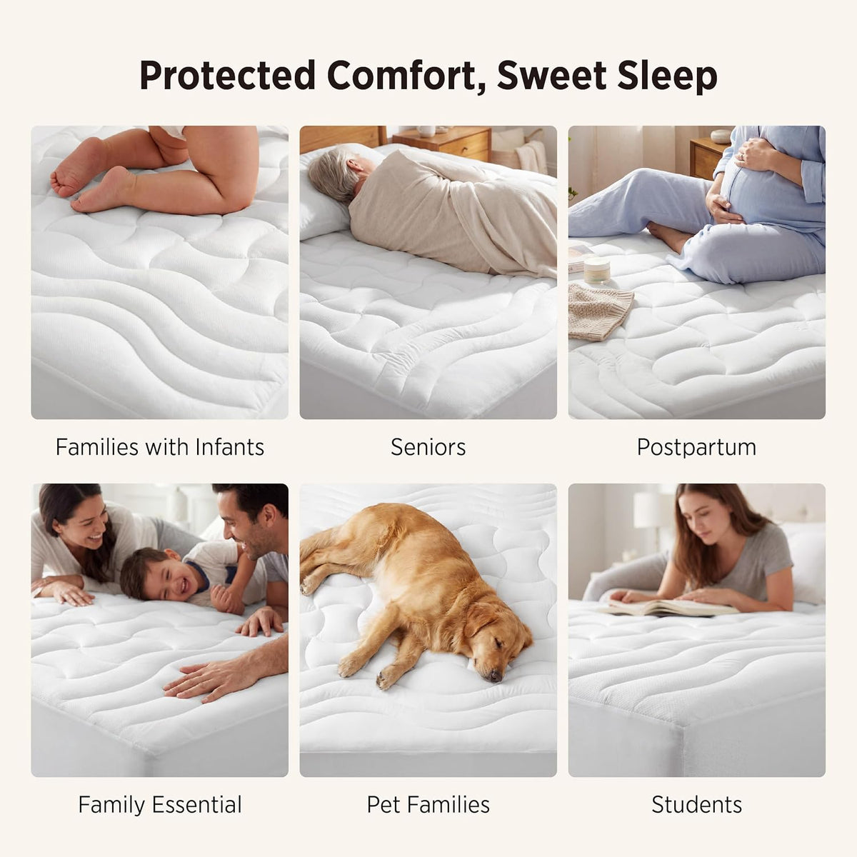 Bedsure Waterproof Mattress Protector Queen with 8-21 Inches Deep Pocket