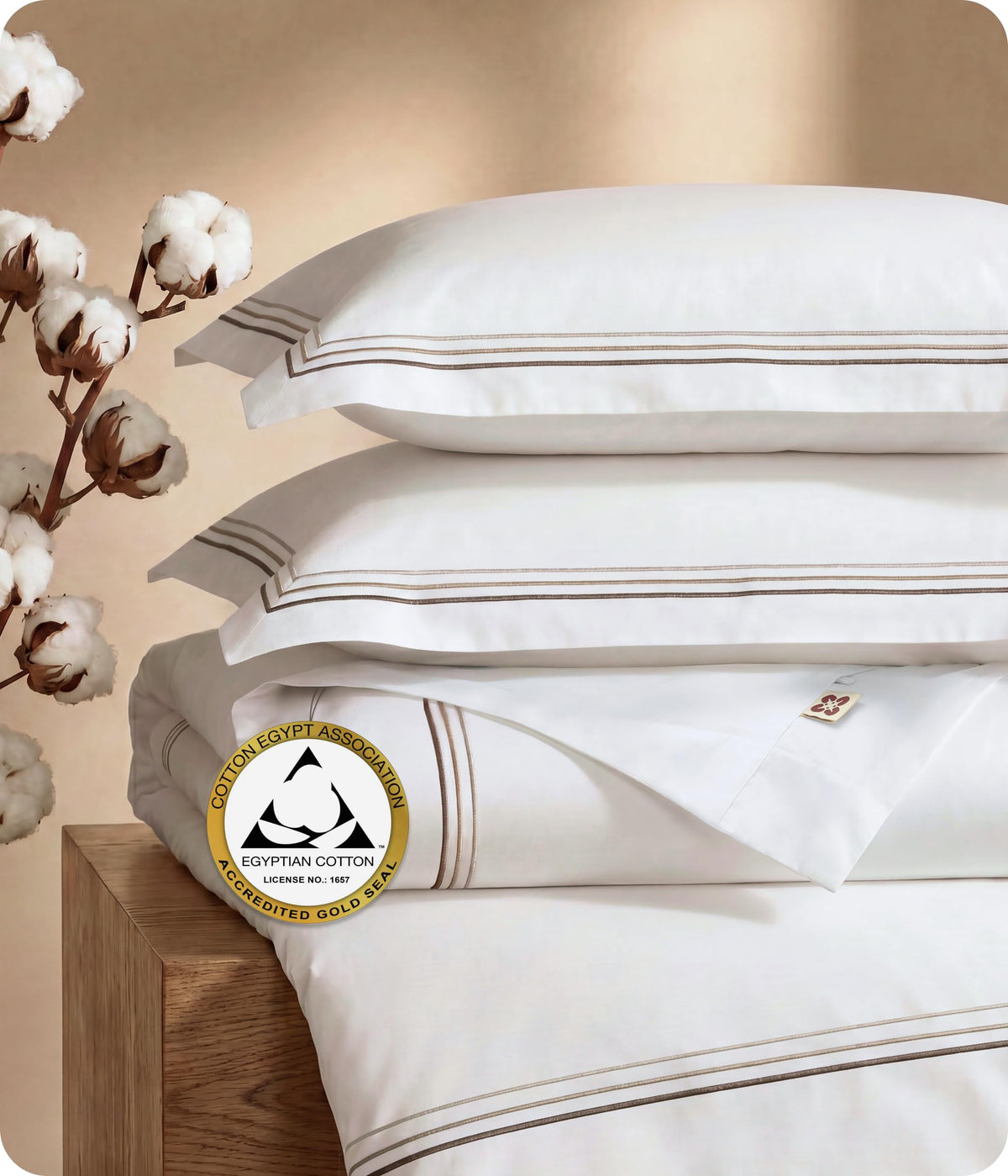 Bedsure PureWoven GOTS Organic Cotton Queen Duvet Cover Set, Pure White