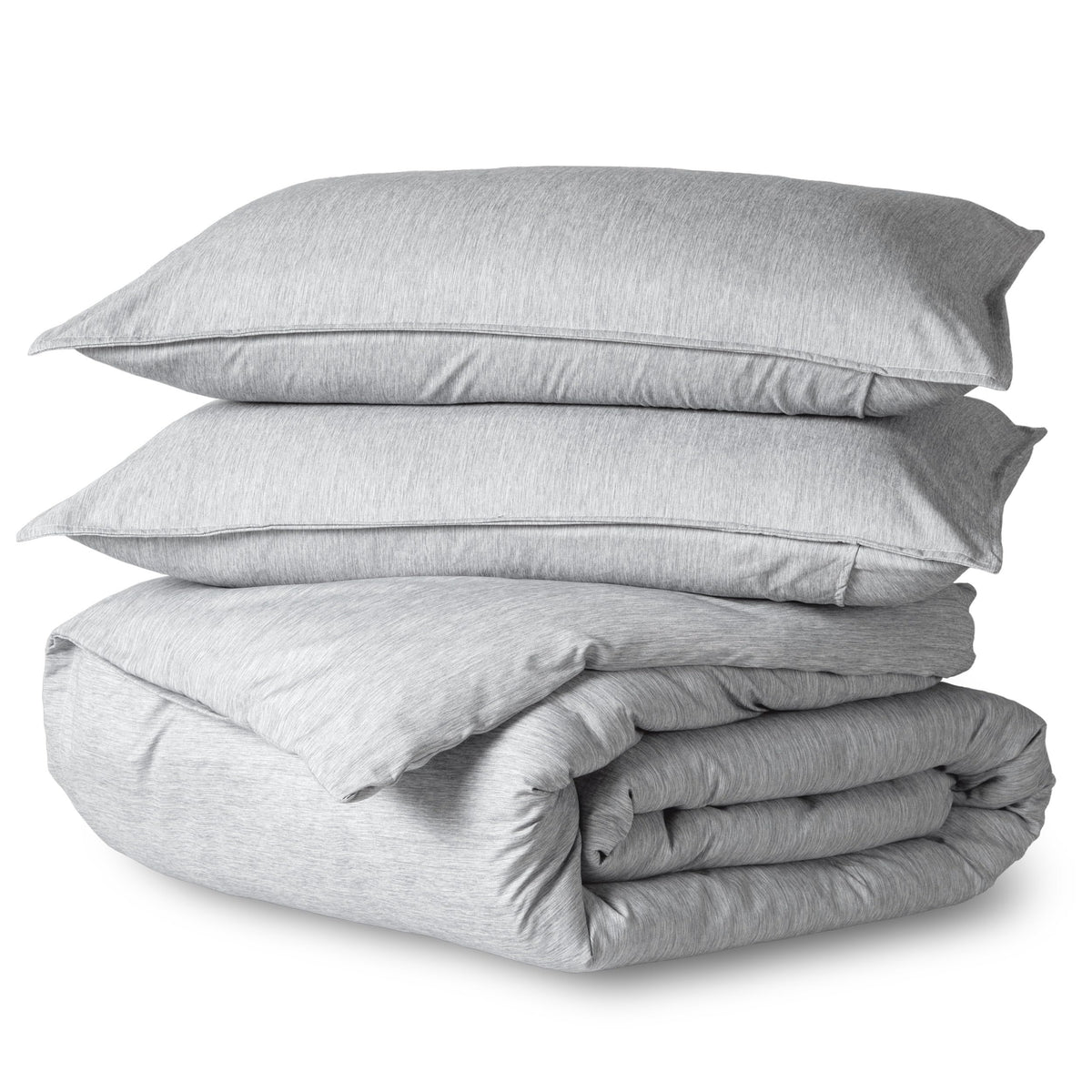 Bare Home Duvet Cover Set 1800 Ultra-Soft (Queen, Grey)