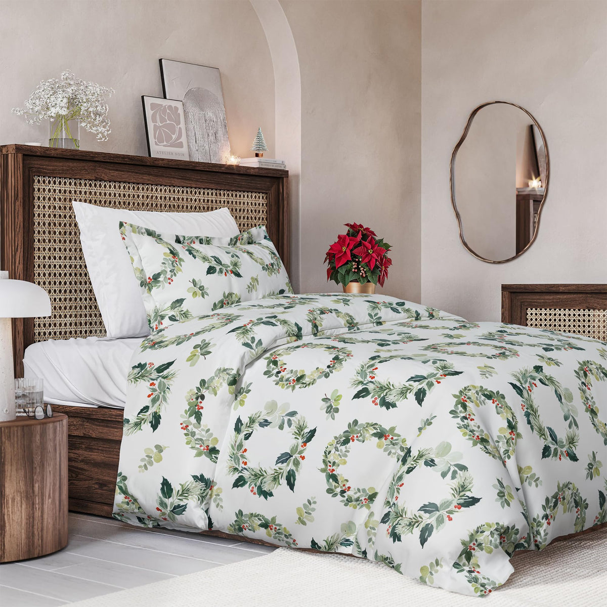 Duvet Cover Queen Size - Extra Soft 3 Piece with Zipper Closure - White