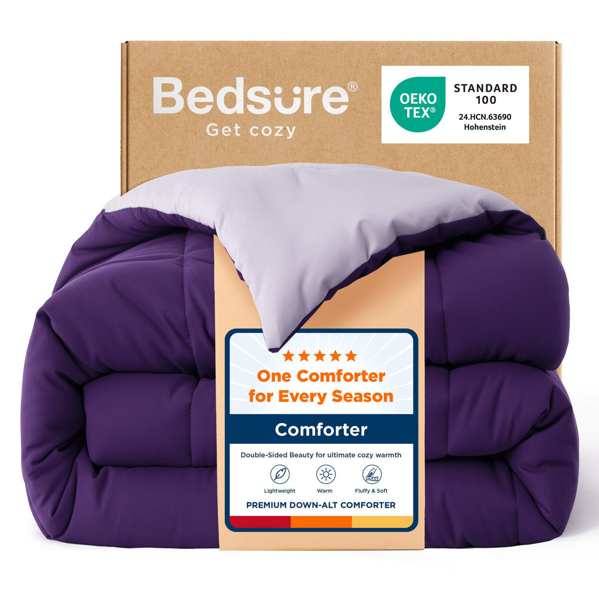 Bedsure King Comforter Duvet Insert - Bed Comforter Quilted, White