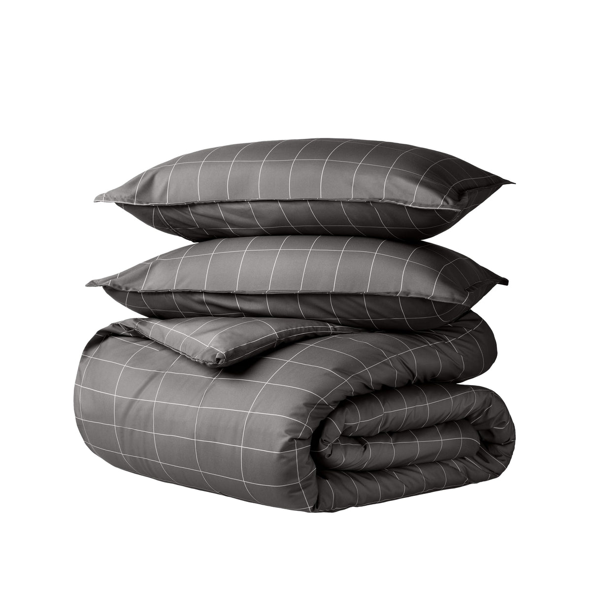 Bare Home Duvet Cover Set 1800 Ultra-Soft (Queen, Grey)