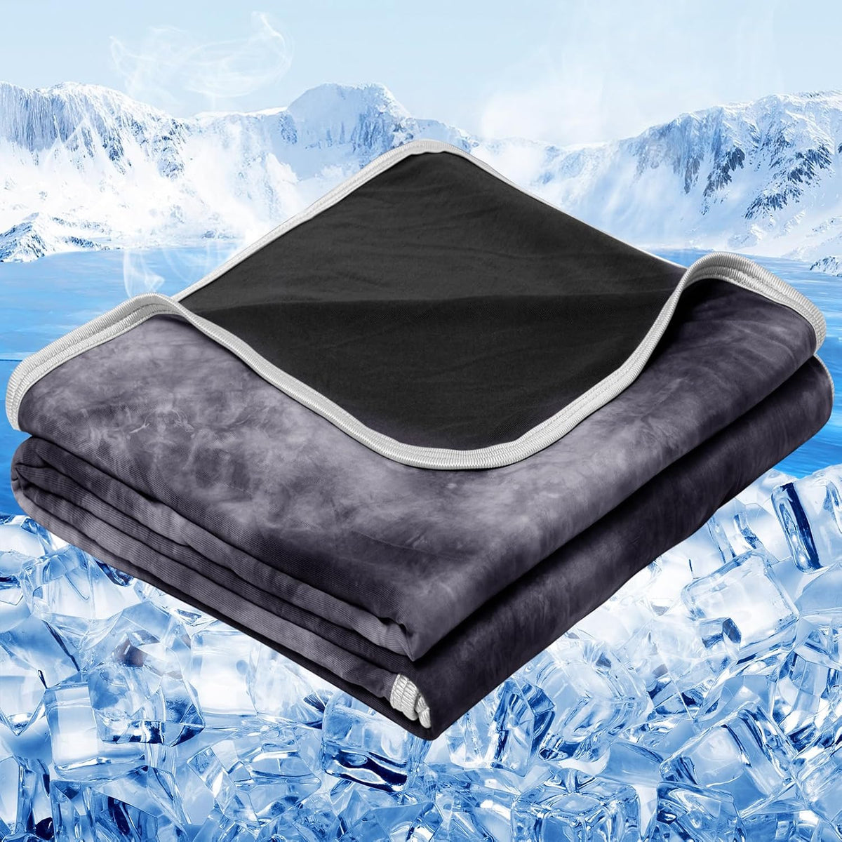 inhand Cooling Blanket King Size for Hot Sleepers (90"x108", Gray)