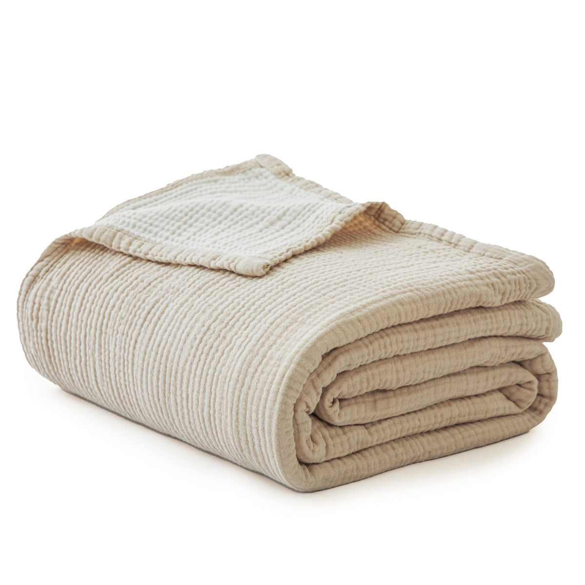 Simple&Opulence 100% Cotton Muslin Blanket, Lightweight Breathable 4 Layering Soft Cotton Throw Blanket,Gauze Blanket for Bed Couch Camping All-Season Use (Rust Orange, 50"x60")