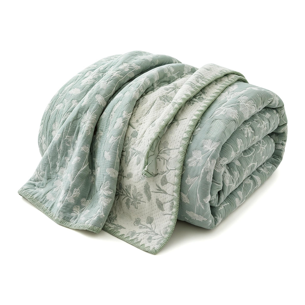 100% Cotton Muslin Blanket Twin Size 4-Layer Gauze Quilted Lightweight Breathable Cooling Bed Blanket for Adults, Soft Summer Bed & Couch Cover All Season (Yellow-Gray, Twin 60 * 80 in)