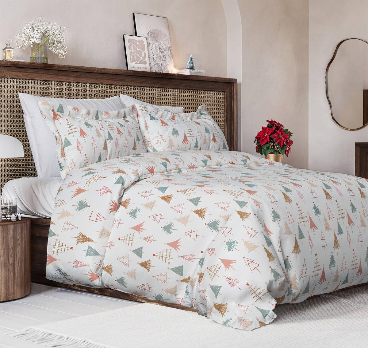 Duvet Cover Queen Size - Extra Soft 3 Piece with Zipper Closure - White
