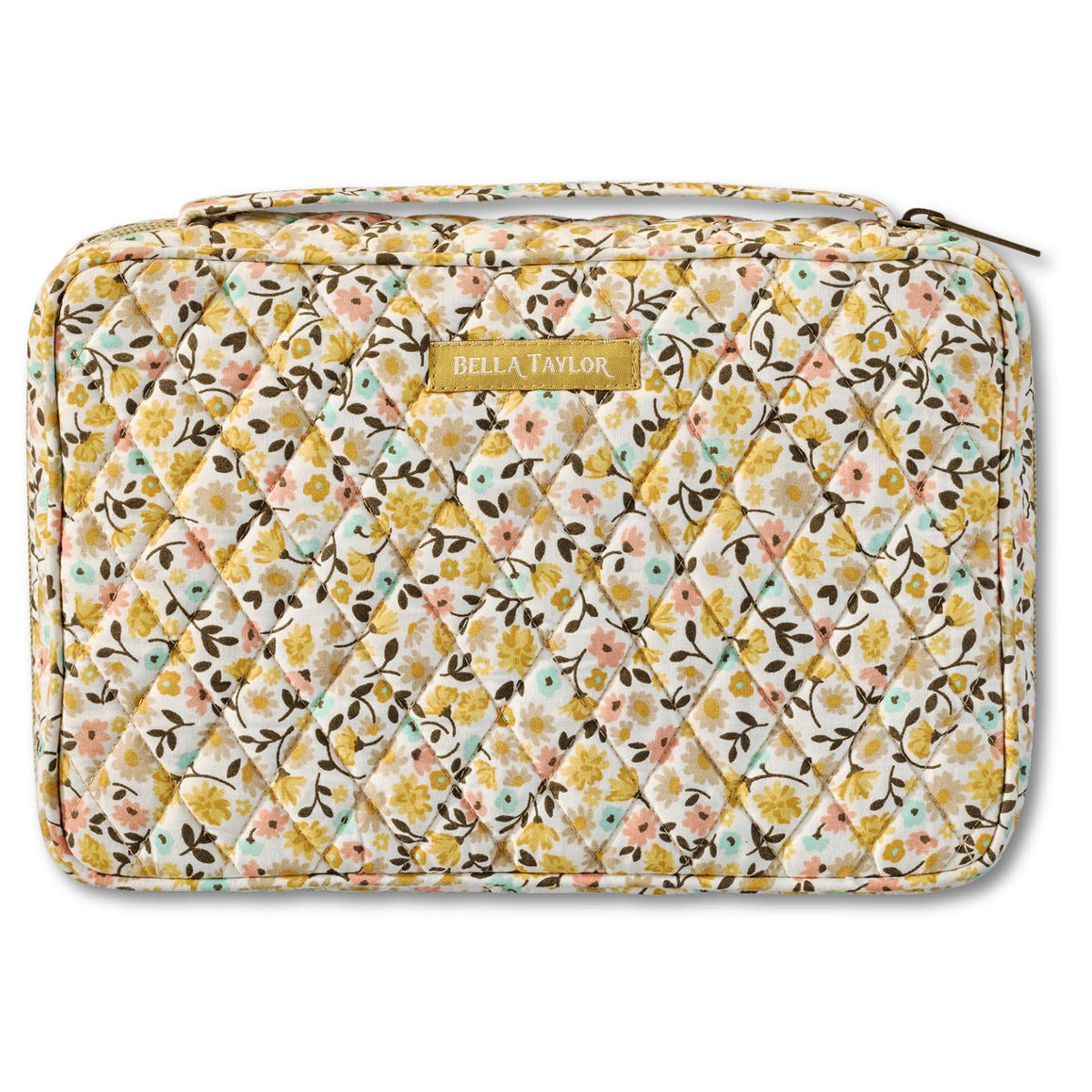 Bella Taylor Bible Cover, Quilted Bible Case, Khaki Patchwork