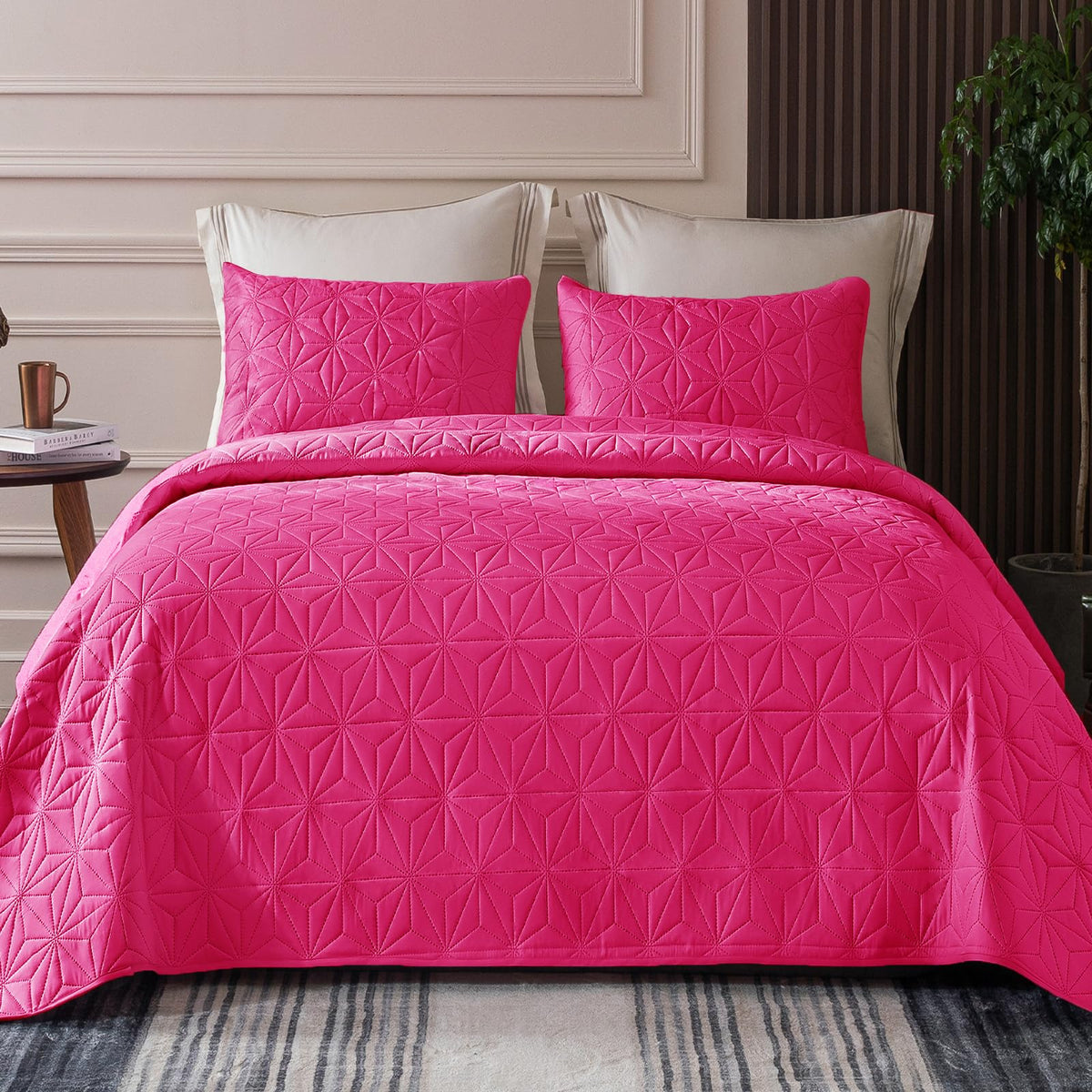 Whale Flotilla Soft King Quilt Bedding Set Lightweight Bedspread