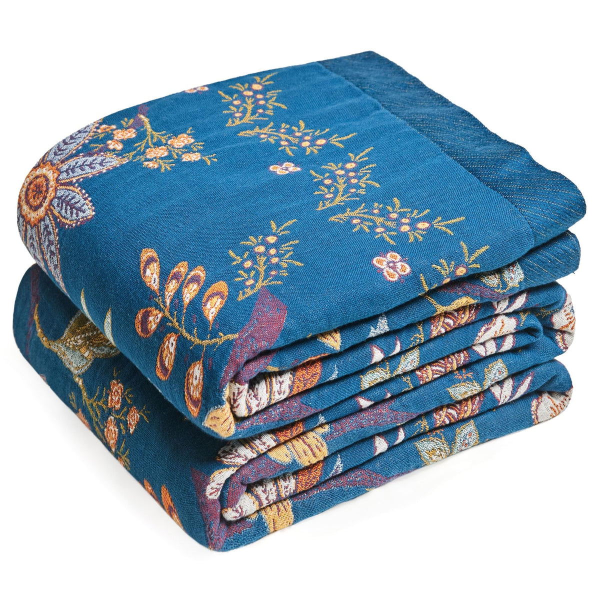Boho Throw Blanket, 100% Cotton Lightweight Throws for Couch 50"x60"