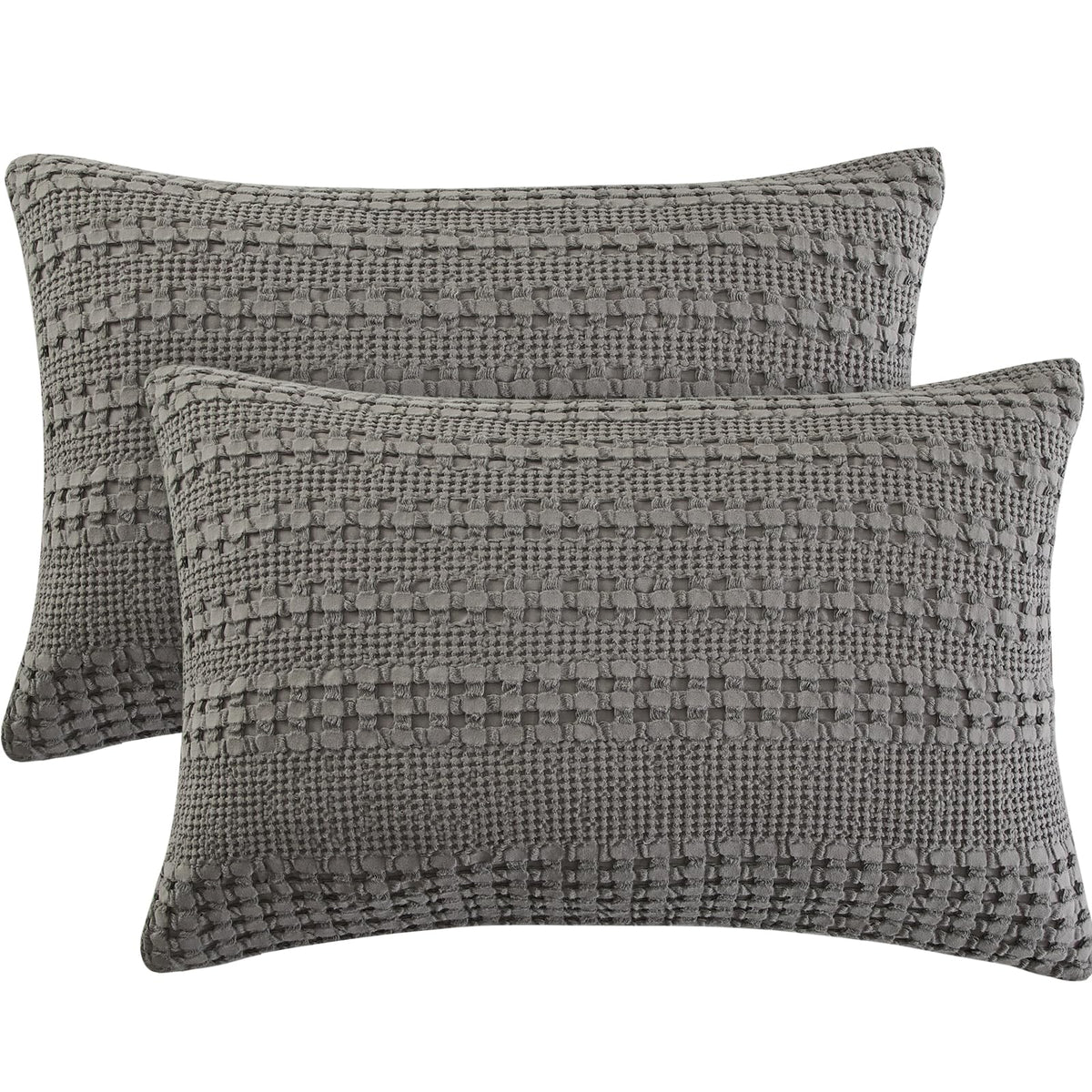 PHF Cotton Waffle Body Pillowcase 20" x 54", Oatmeal, No Insert