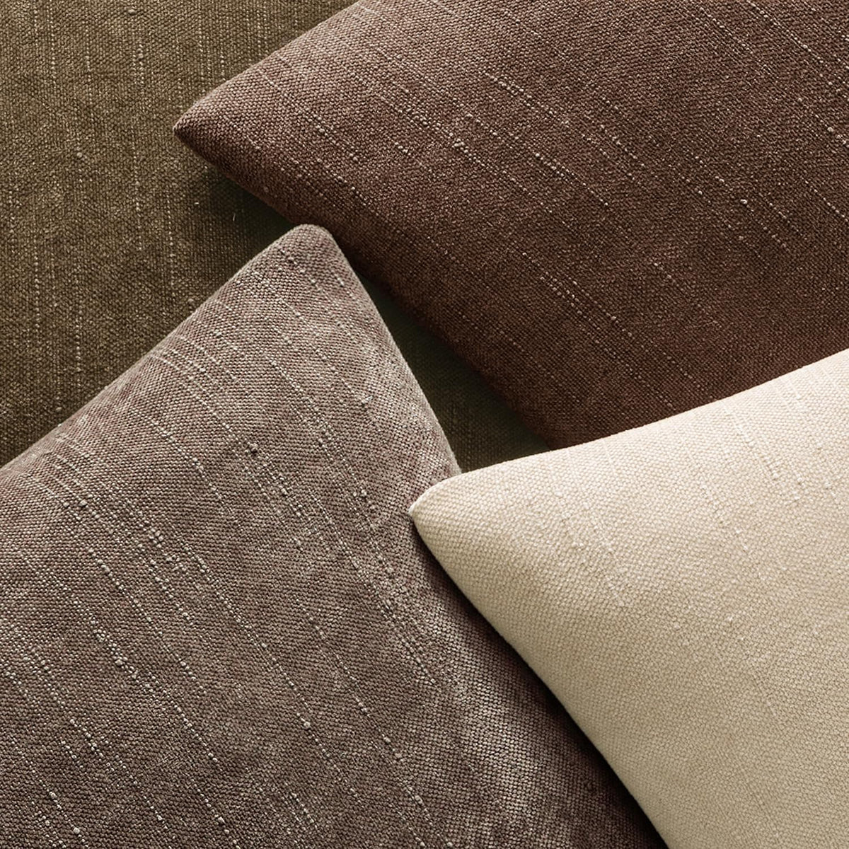 MIULEE 26x26 Inch Euro Textured Chenille Pillow Covers Chocolate Brown