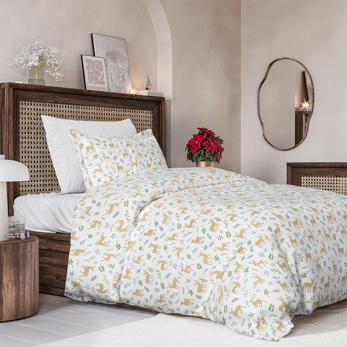 Duvet Cover Queen Size - Extra Soft 3 Piece with Zipper Closure - White