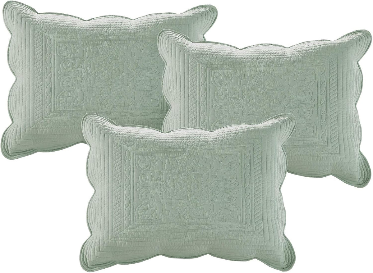 Madison Park Coastal Damask Quilted Daybed Cover Set, 6PC, 39"x75"