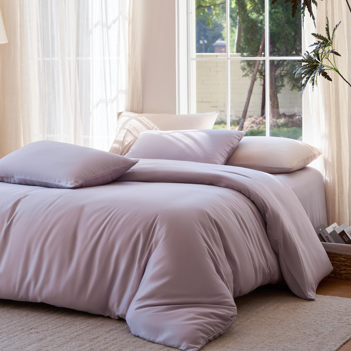 DOZ Duvet Cover Set, 100% Viscose derived from Bamboo, Organically Grown, Buttery Soft, Cooling Duvet Covers, High GSM, 1 Duvet Cover and 2 Pillowcases, 106"x90" (Teal, King/Cal King)