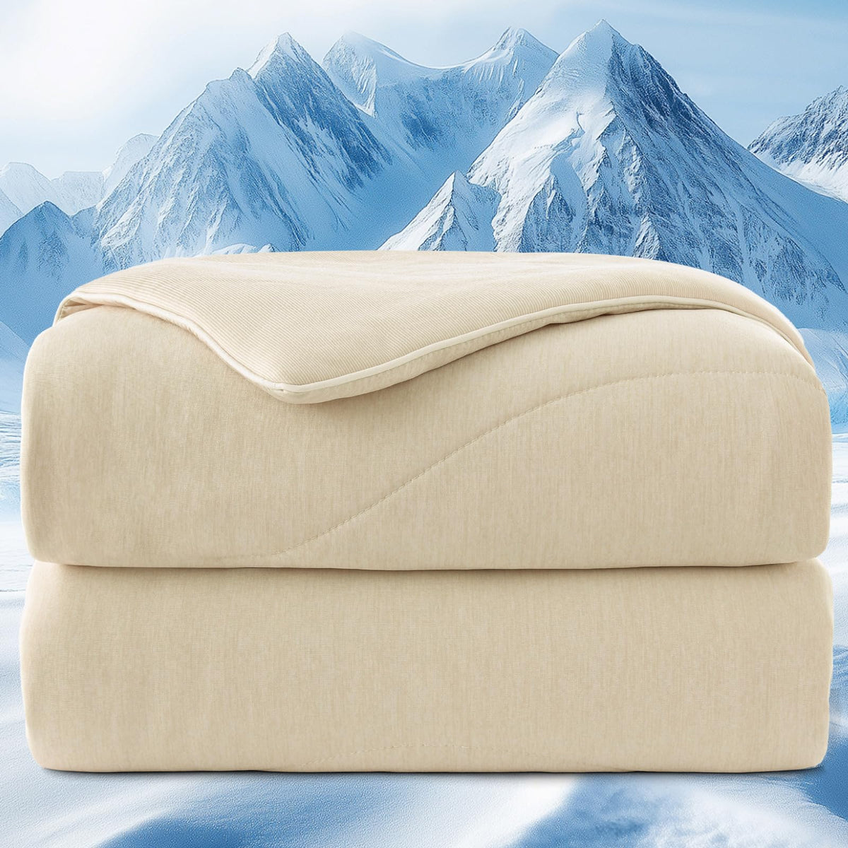 PHF Cooling Comforter, Rayon from Bamboo Soft Breathable Quilted Blanket
