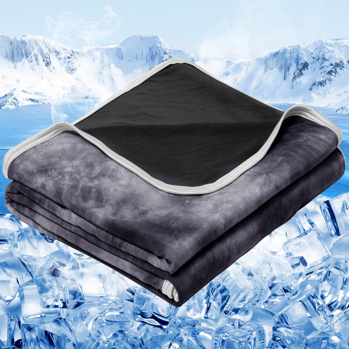 inhand Cooling Blanket King Size for Hot Sleepers (90"x108", Gray)