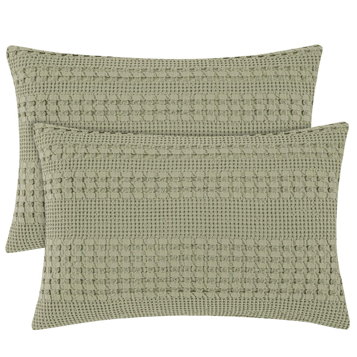 PHF Cotton Waffle Body Pillowcase 20" x 54", Oatmeal, No Insert