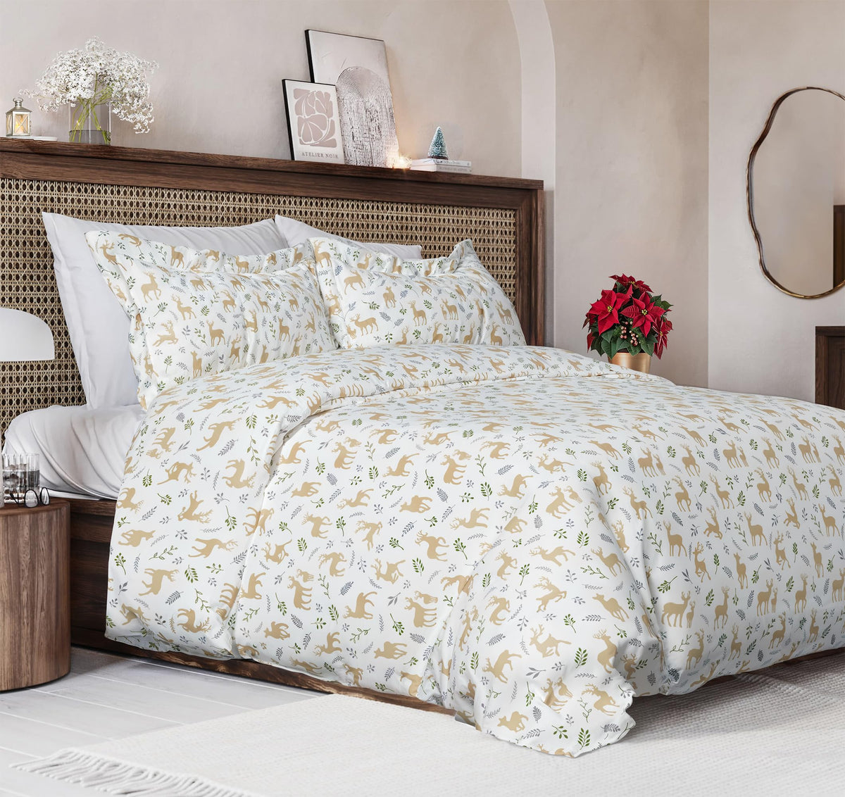Duvet Cover Queen Size - Extra Soft 3 Piece with Zipper Closure - White