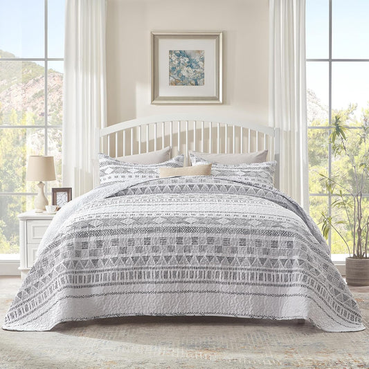 SunStyle Home Floral Queen Quilt Bedding Set, Lightweight Bedspreads,Boho
