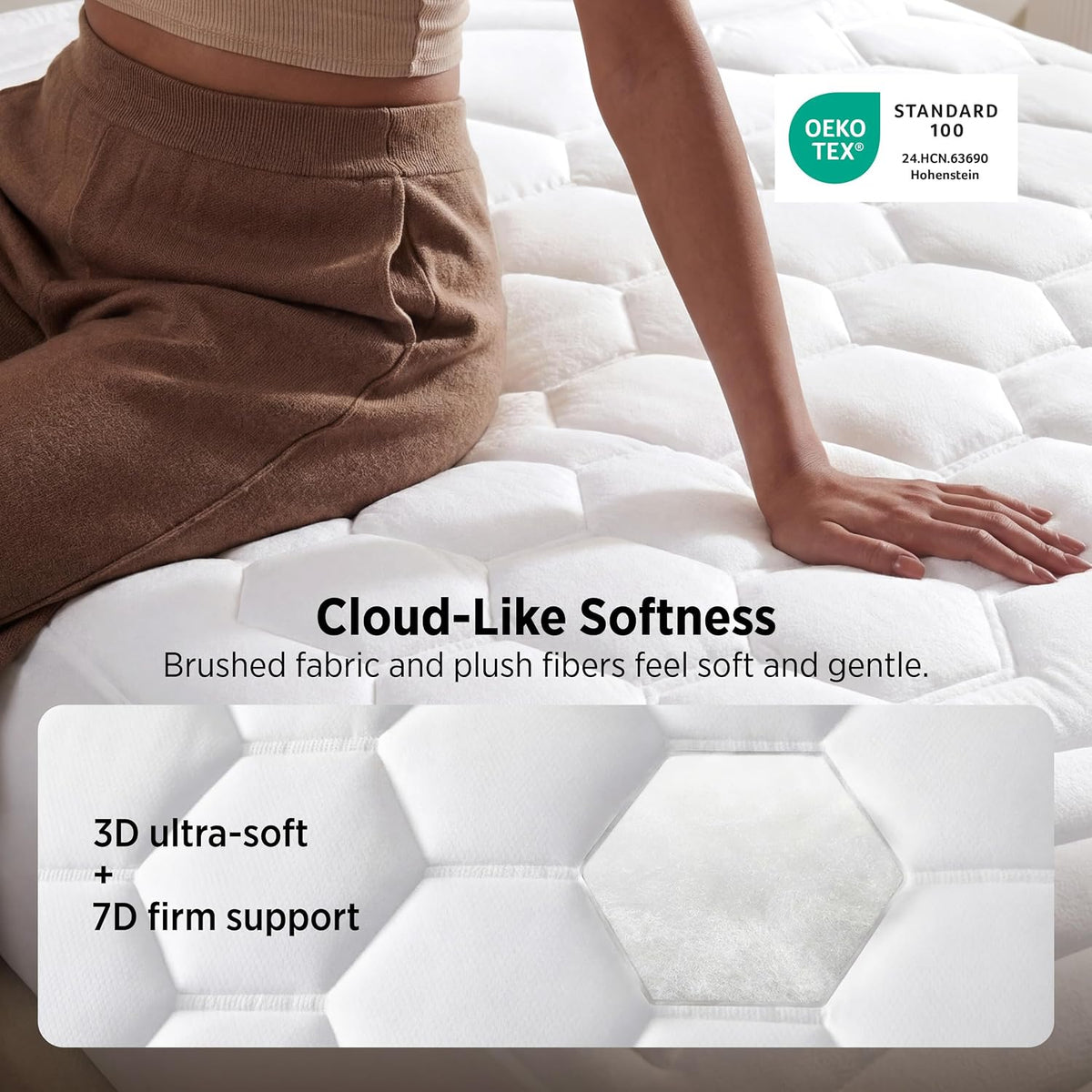 Bedsure King Mattress Pad, Mattress Topper with 8-21 Inches Deep Pocket