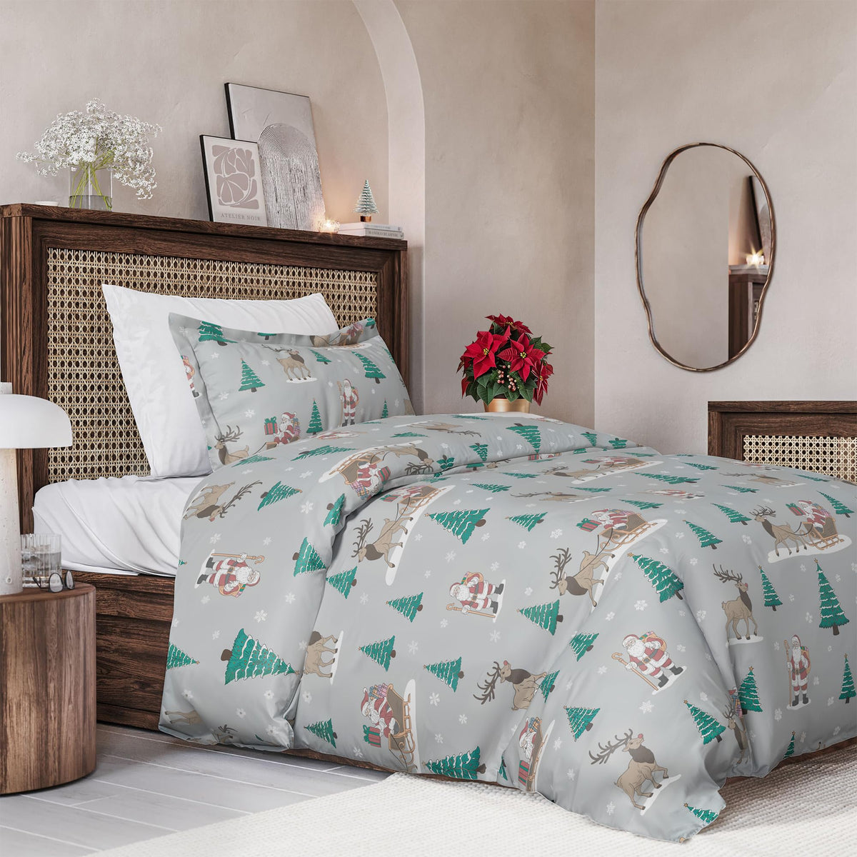 Duvet Cover Queen Size - Extra Soft 3 Piece with Zipper Closure - White