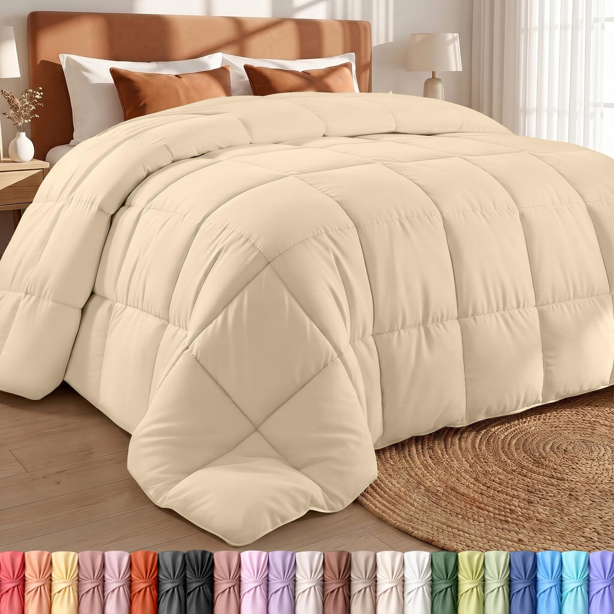 Utopia Bedding Queen Comforter, Duvet Insert, Black, 88 x 88 Inches