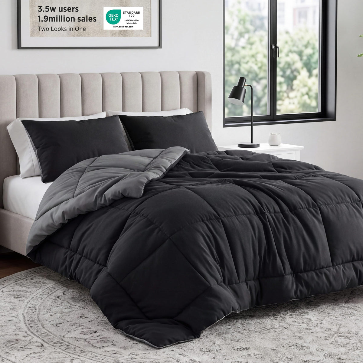 Bedsure King Comforter Duvet Insert - Bed Comforter Quilted, White