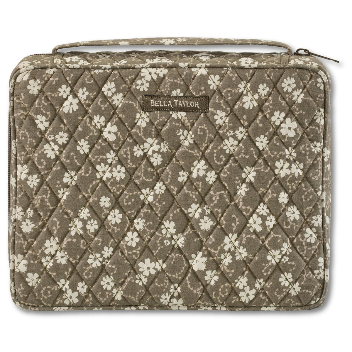 Bella Taylor Bible Cover, Quilted Bible Case, Khaki Patchwork