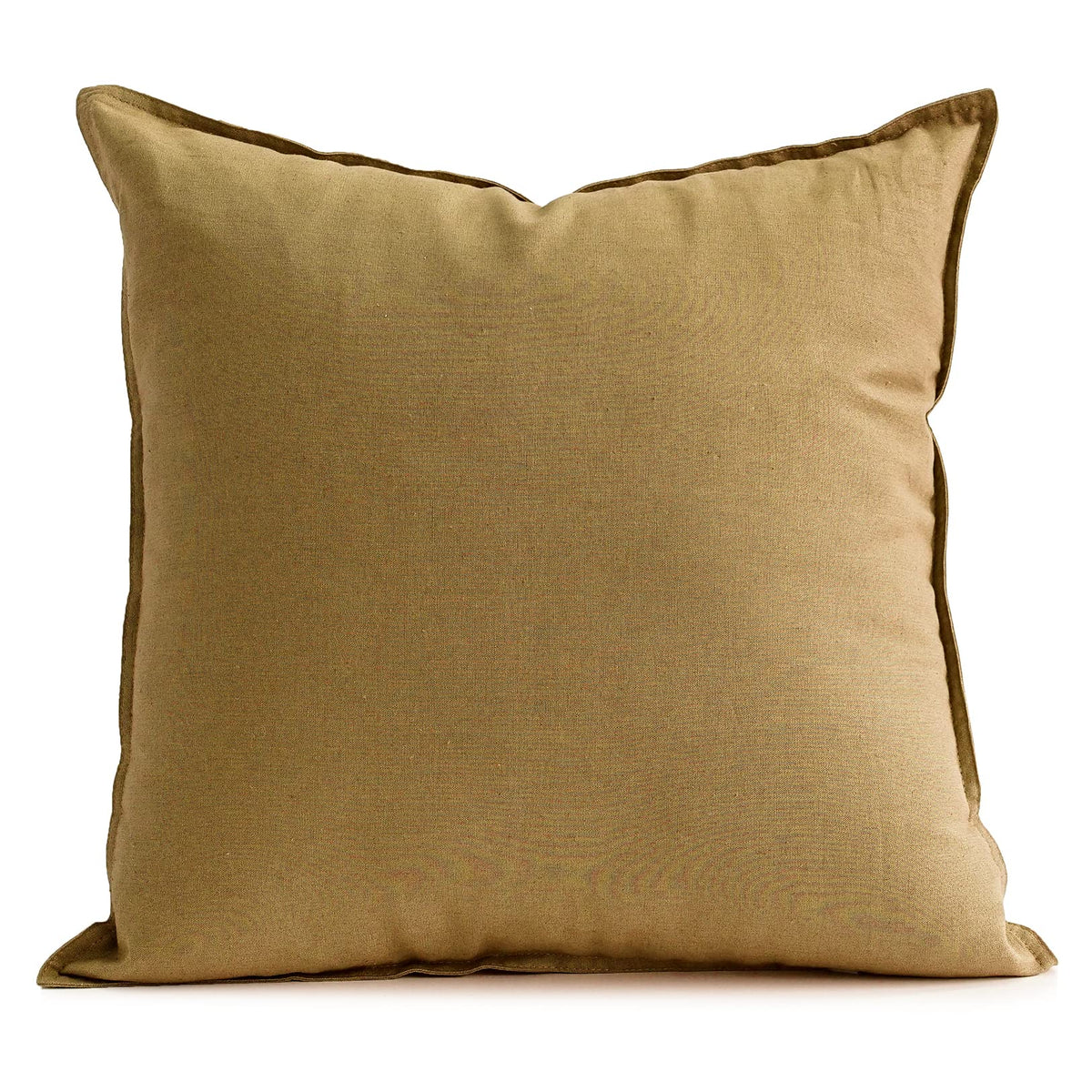 Jeanerlor Cotton Linen Square Decorative Throw Pillow Case Cushion Cover with Twin Needles Stitch on Edge,for Wedding Party Gift Car 12"x20"(30 x 50cm), Olive Green