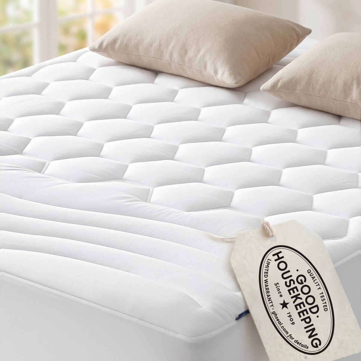 Bedsure King Mattress Pad, Mattress Topper with 8-21 Inches Deep Pocket