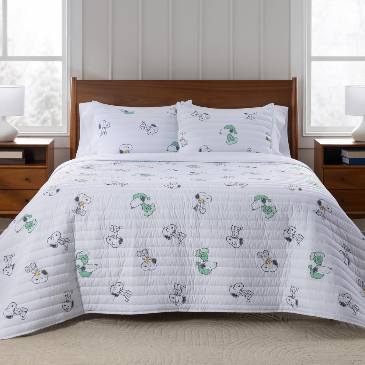 Berkshire Winnie and Friends Microfiber Quilt Set, Ultra Soft Lightweight Coverlet Bedspread with 1 Sham, All-Season Cozy Bedding for Bedroom(Twin/TwinXL, Friends Boxes Blue)