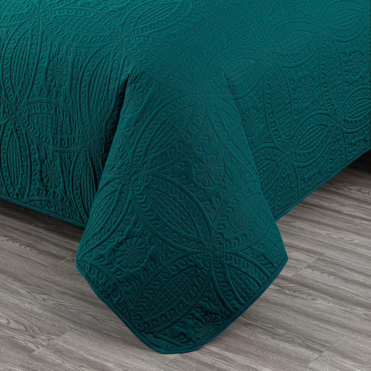 Chezmoi Collection Austin 3-piece Oversized Bedspread Coverlet Set (Queen, Teal)