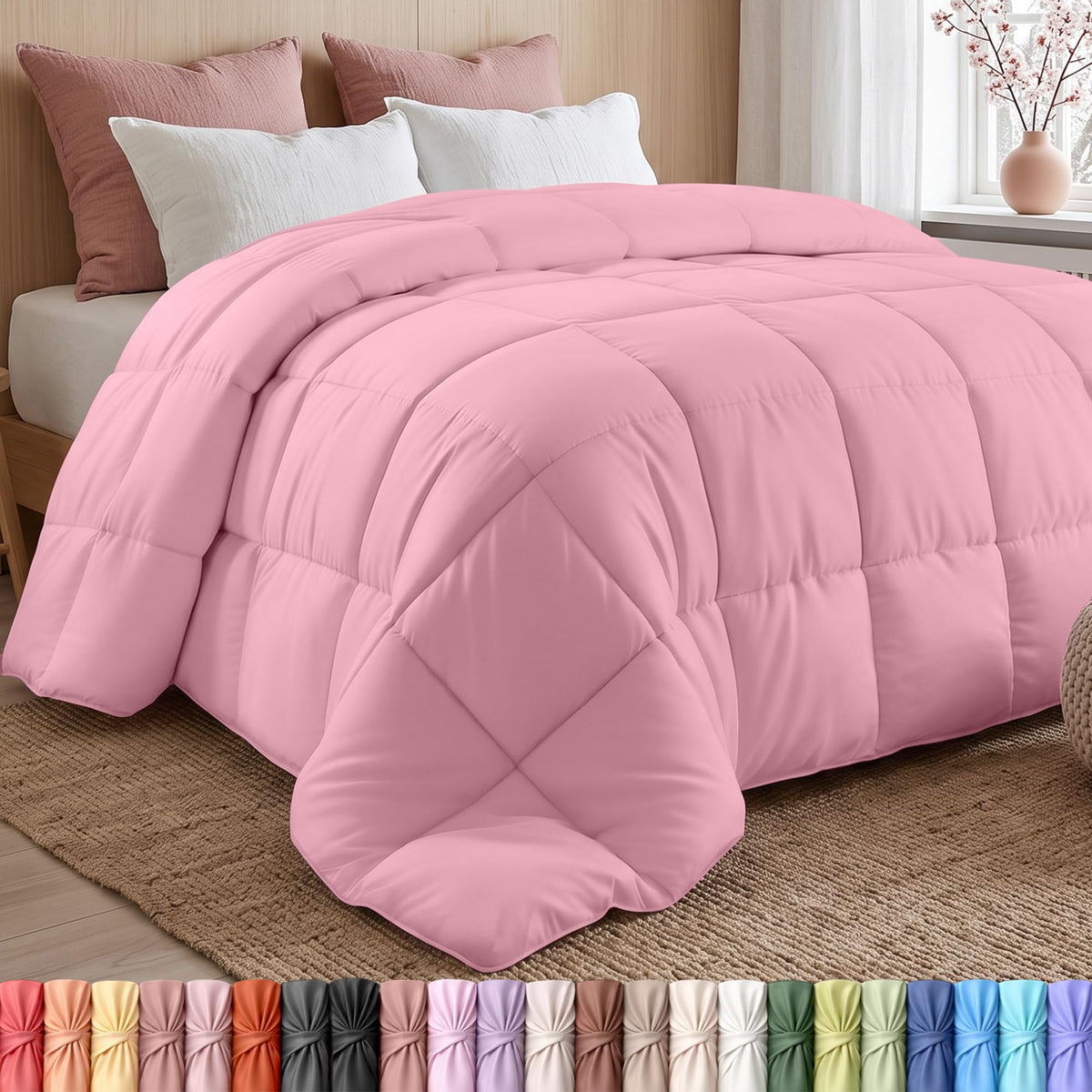 Utopia Bedding Queen Comforter, Duvet Insert, Black, 88 x 88 Inches