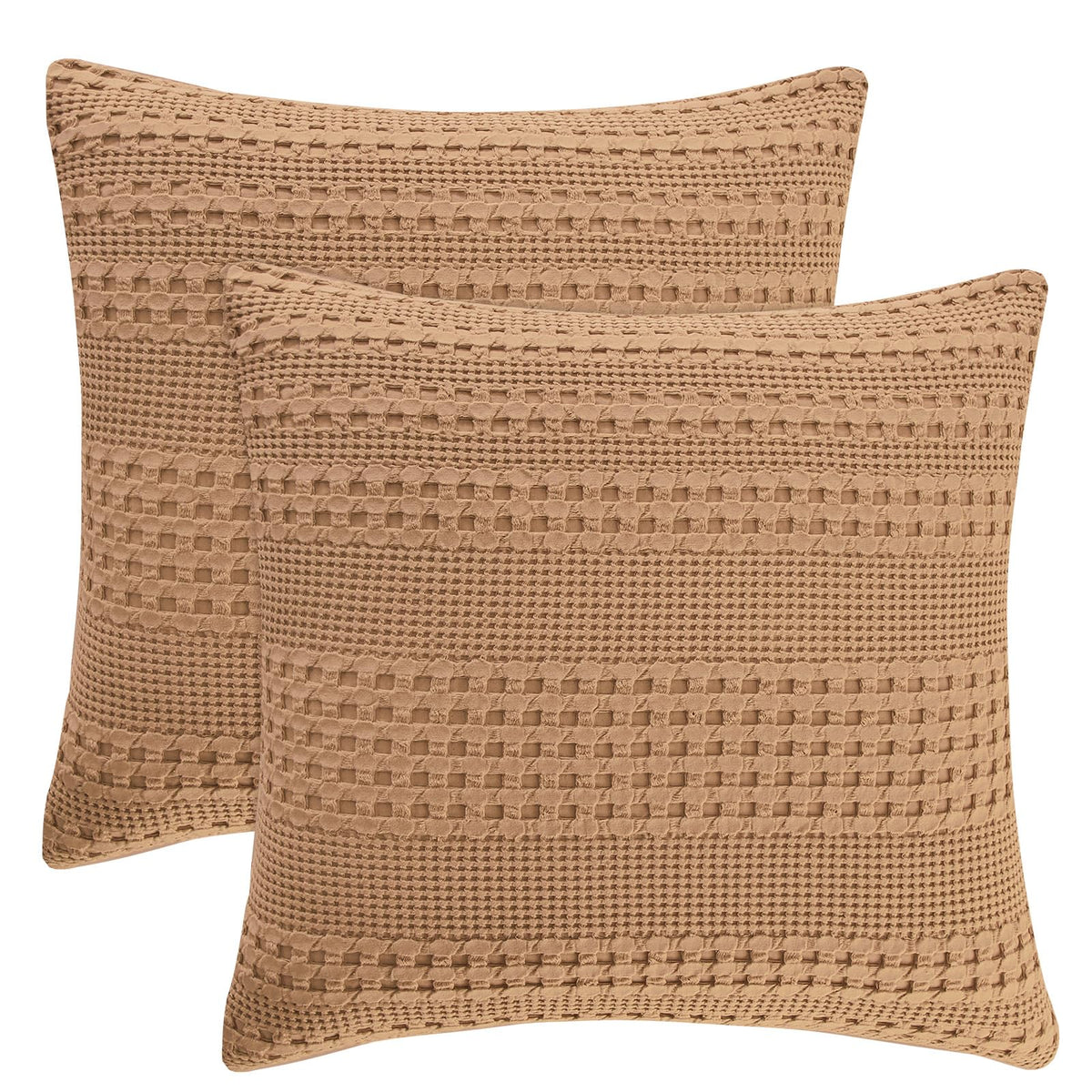 PHF Cotton Waffle Body Pillowcase 20" x 54", Oatmeal, No Insert