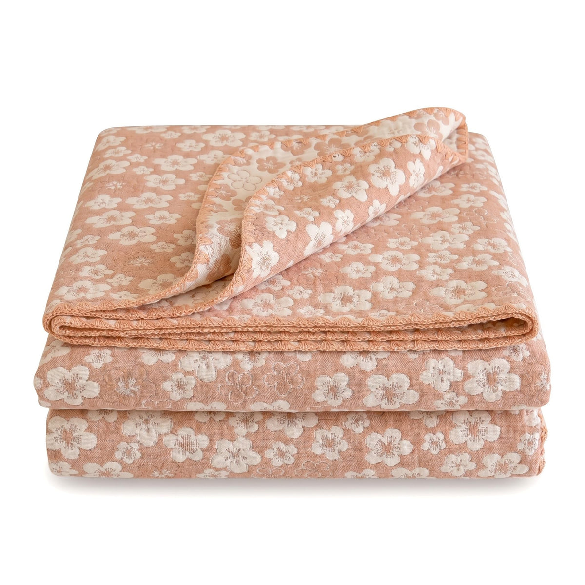 100% Cotton Muslin Blanket Twin Size 4-Layer Gauze Quilted Lightweight Breathable Cooling Bed Blanket for Adults, Soft Summer Bed & Couch Cover All Season (Yellow-Gray, Twin 60 * 80 in)