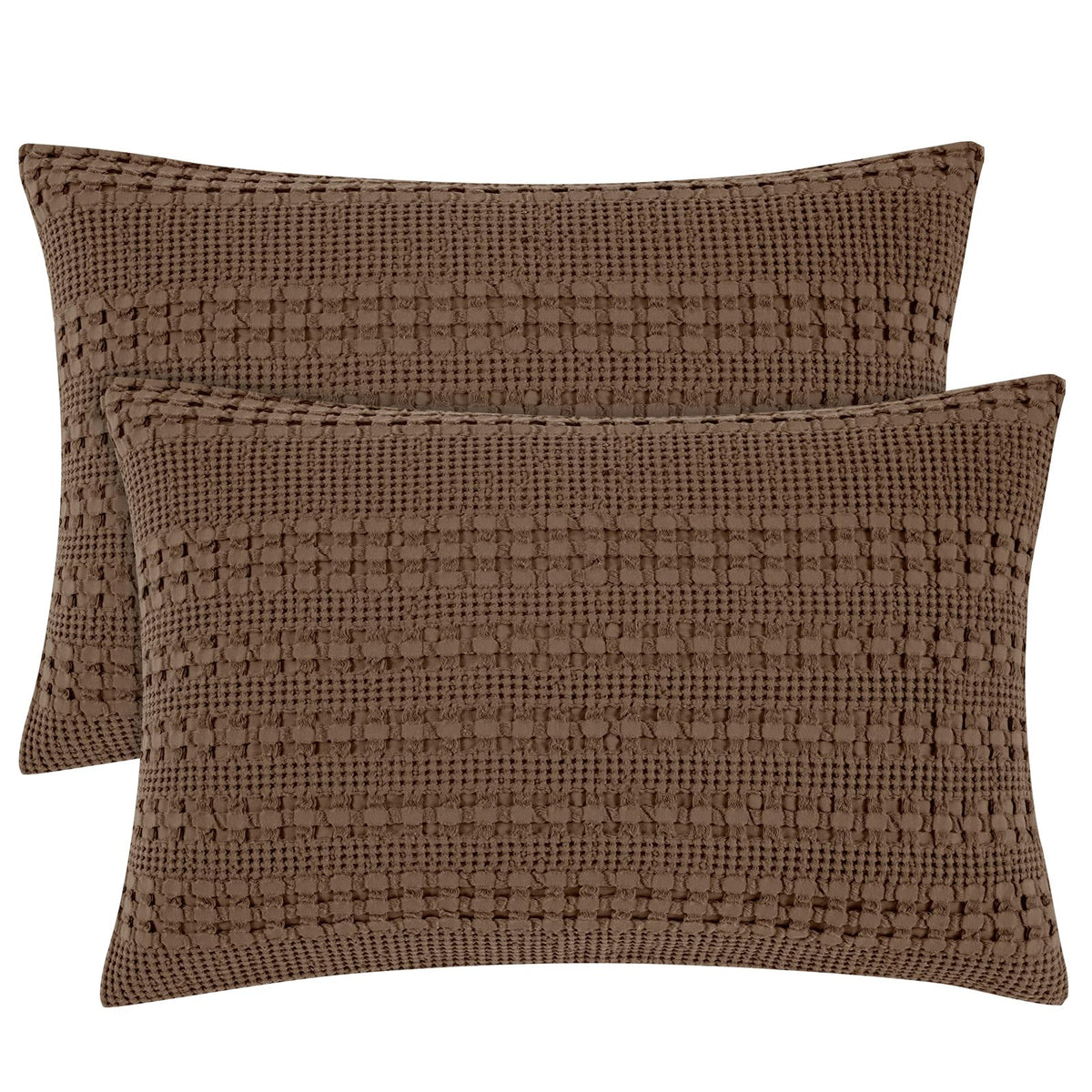 PHF Cotton Waffle Body Pillowcase 20" x 54", Oatmeal, No Insert