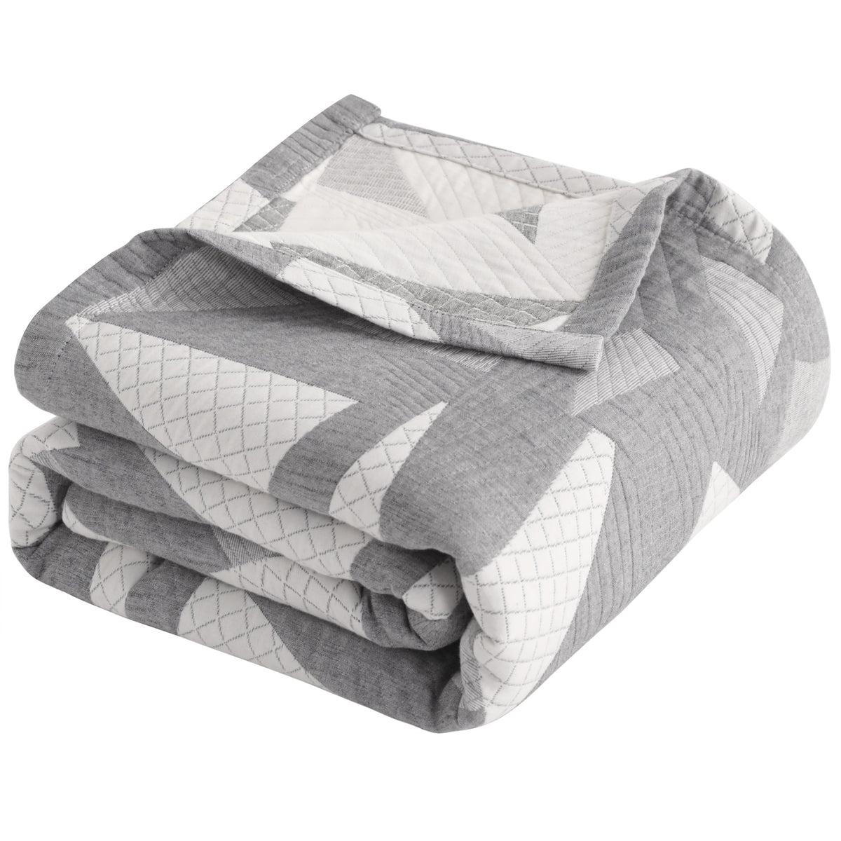 NTBAY Twin 3 Layer Muslin Cotton Blanket, 68 x 92, Blue Stars