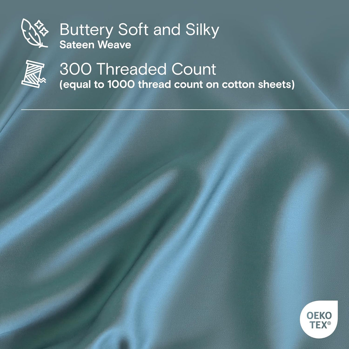 DOZ Duvet Cover Set, 100% Viscose derived from Bamboo, Organically Grown, Buttery Soft, Cooling Duvet Covers, High GSM, 1 Duvet Cover and 2 Pillowcases, 106"x90" (Teal, King/Cal King)