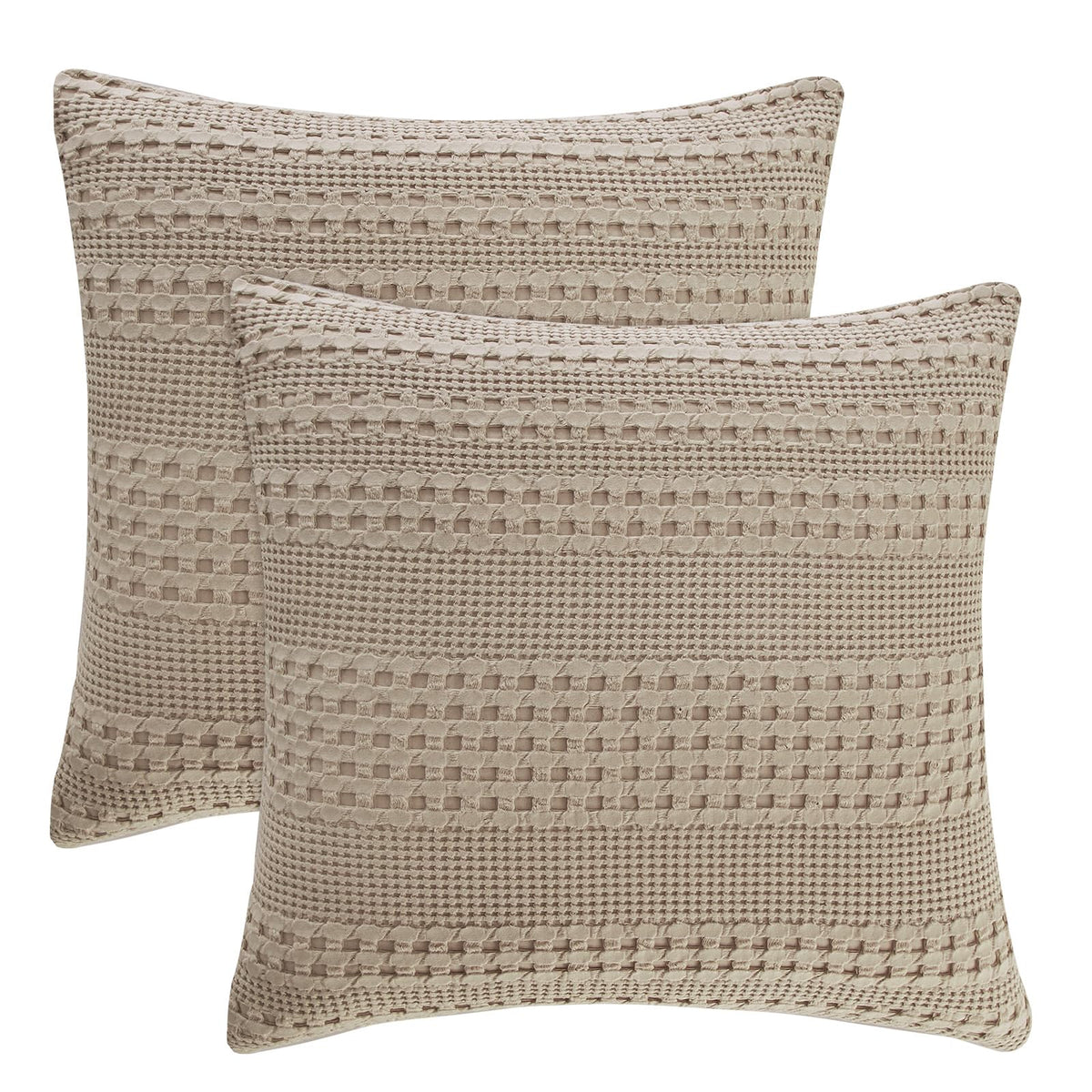 PHF Cotton Waffle Body Pillowcase 20" x 54", Oatmeal, No Insert