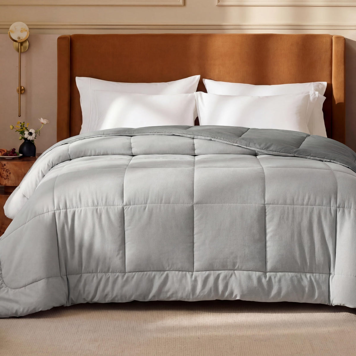 Bedsure King Comforter Duvet Insert - Bed Comforter Quilted, White