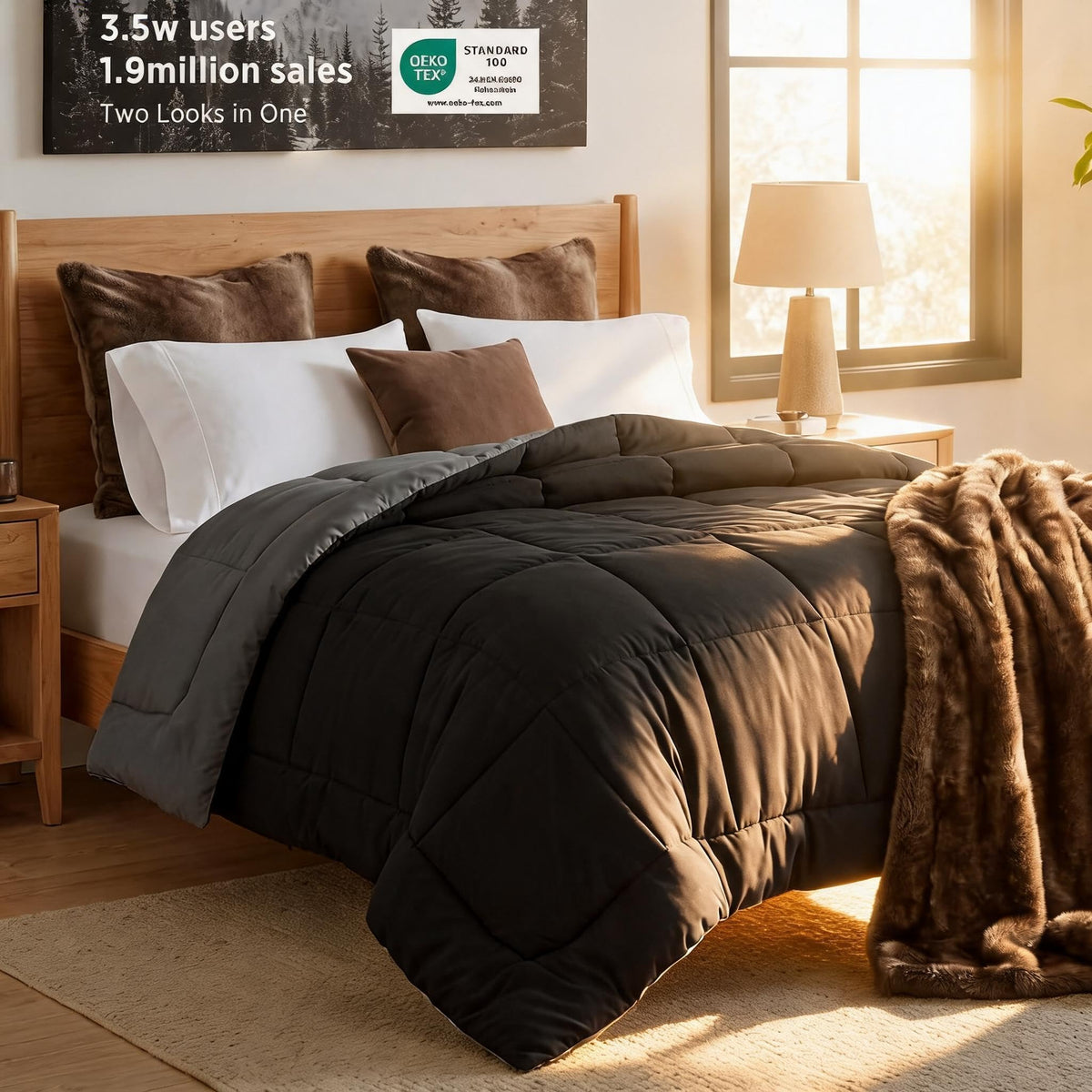 Bedsure King Comforter Duvet Insert - Bed Comforter Quilted, White