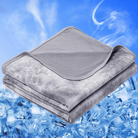 inhand Cooling Blanket King Size for Hot Sleepers (90"x108", Gray)