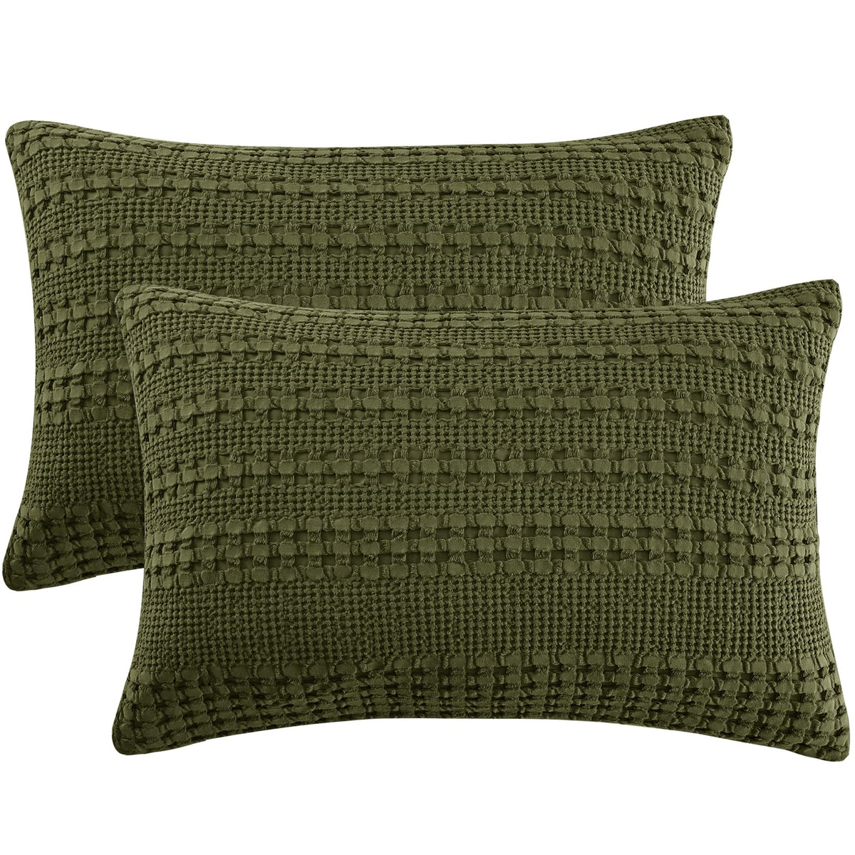 PHF Cotton Waffle Body Pillowcase 20" x 54", Oatmeal, No Insert